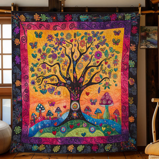 Hippie Tree And Mushroom WY1902094CL Quilt