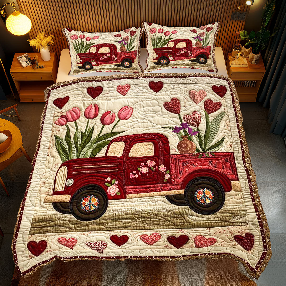 Cute Tulip Truck WP1812036CL Duvet Cover Set