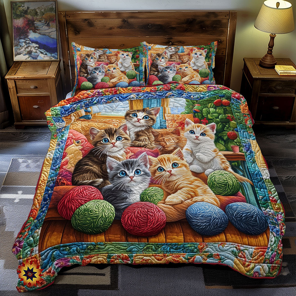 Woolen Playing Cat WY1112032CL Duvet Cover Set