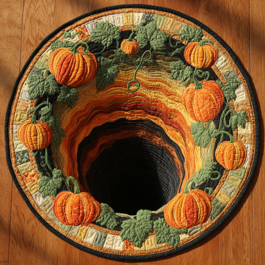 Mystic Pumpkin WN2909040CL Quilted Round Mat