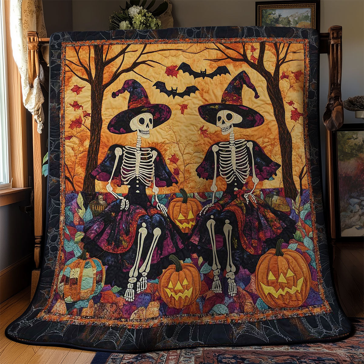 Skeletons' Halloween WN1401023CL Quilt