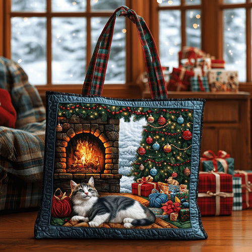 Cat Holiday Glow WN1211014CL Quilted Tote Bag
