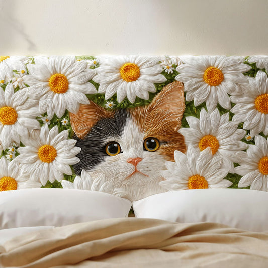 Daisy Cats CP2412027CL Quilted Headboard Slipcover