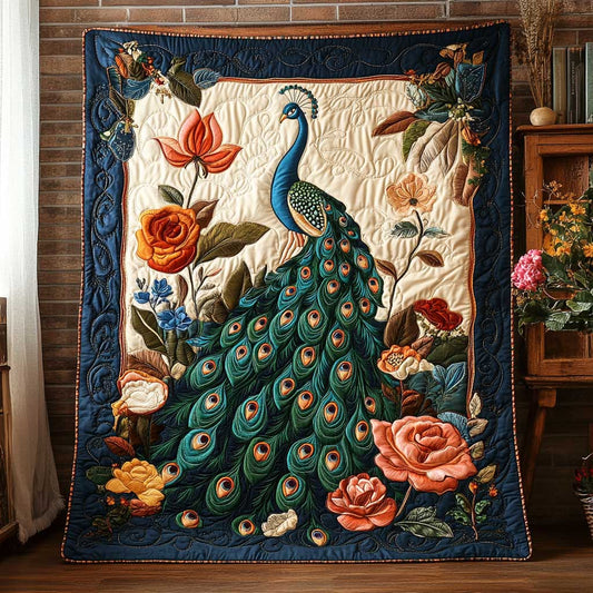 Beautiful Peacock CQ2205048CL Quilt