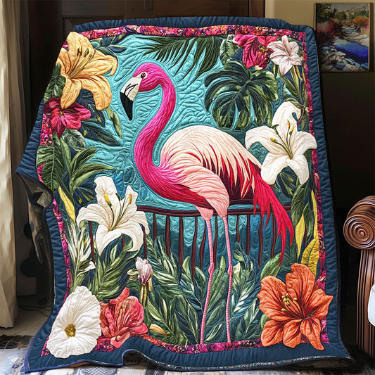 Flamingo Floral WX0406021CL Quilt