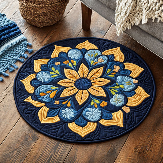 Boho Petals Harmony WP0304019CL Quilted Round Mat
