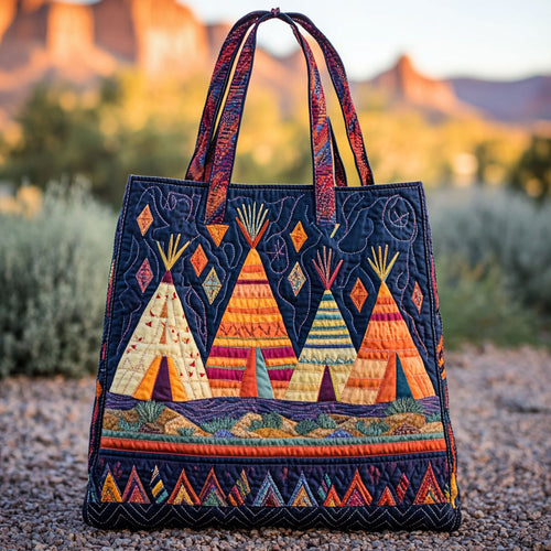 Sunrise Teepee WN2209081CL Quilted Tote Bag