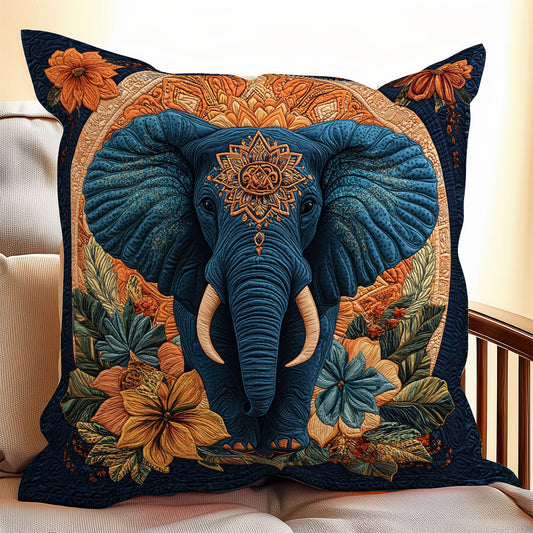 Floral Elephant WX0406089CL Quilt Pillow Case