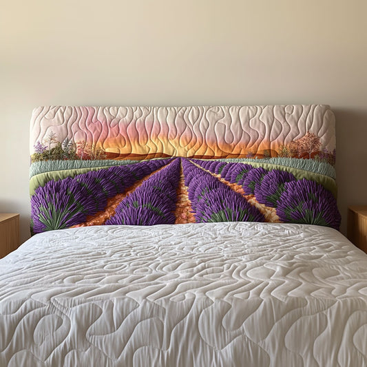 Lavender Filed QA0201012CL Quilted Headboard Slipcover