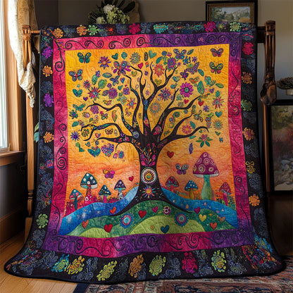 Hippie Tree And Mushroom WY1902094CL Quilt