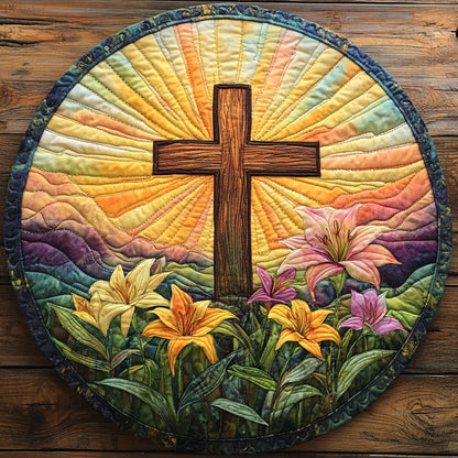 Hope Lily CW1505120CL Quilted Round Mat