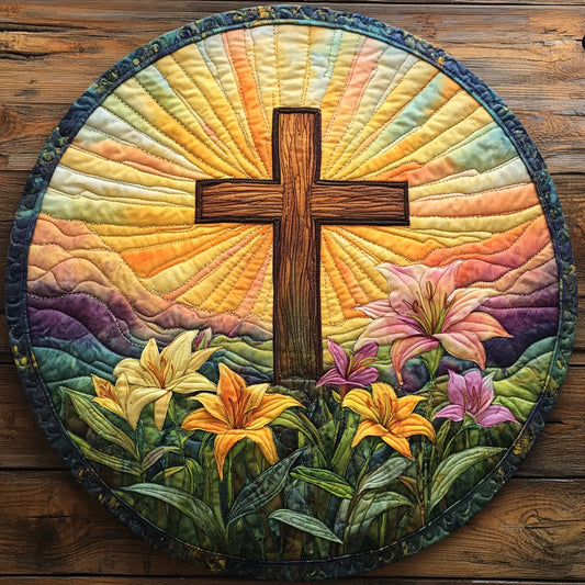 Hope Lily CW1505120CL Quilted Round Mat