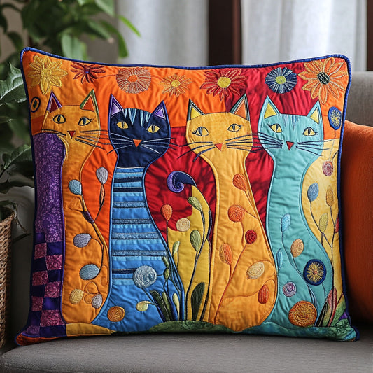 Whimsical Cat CW1007048CL Quilt Pillow Case