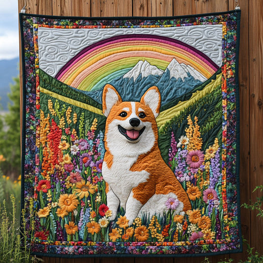 Corgi Rainbow Bliss CW1607014CL Quilt