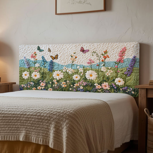 Wildflower Meadow CP1212011CL Quilted Headboard Slipcover