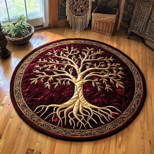 Eternal Life Tree WY3006064CL Quilted Round Mat