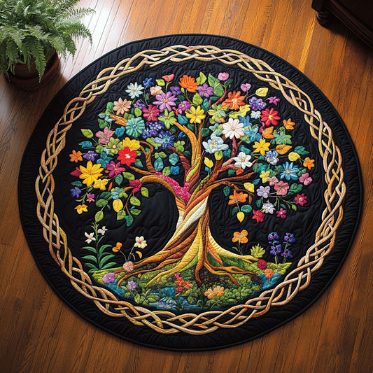 Roots and Whispers CM2804033CL Quilted Round Mat