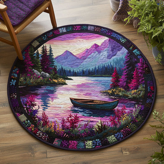 Dreamlike Tranquilt Boat WJ1504029CL Quilted Round Mat