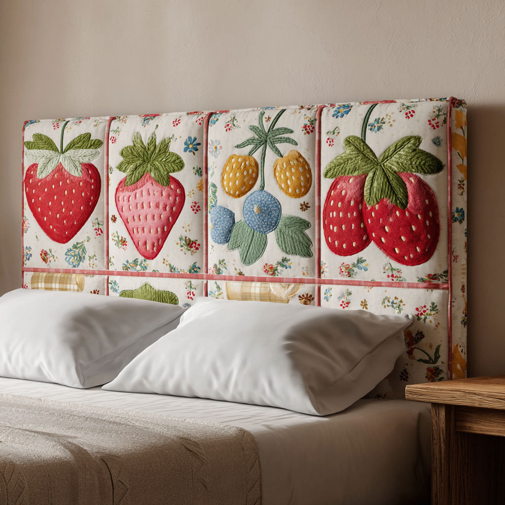 Garden Berries CP3012028CL Quilted Headboard Slipcover