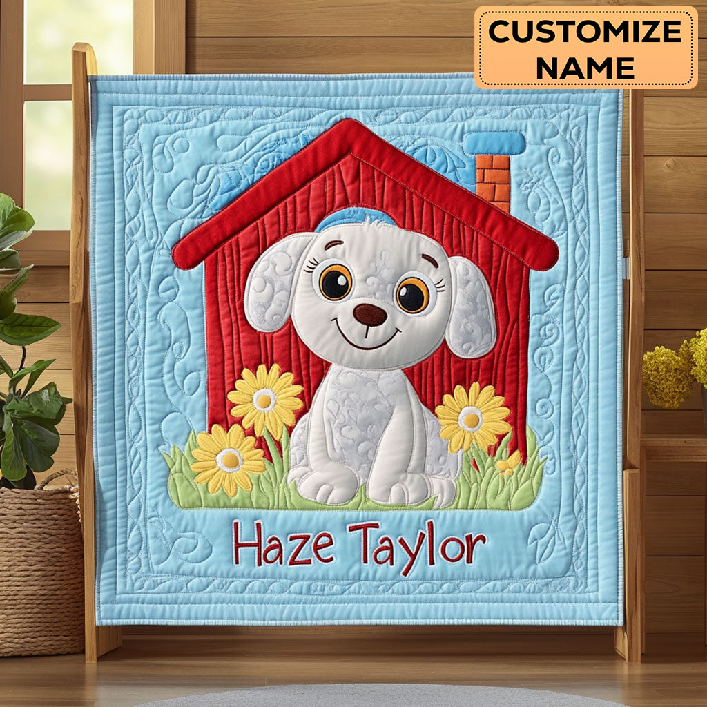 Dog House WN2907039CL Personalized Baby Quilt