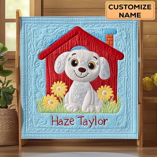 Dog House WN2907039CL Personalized Baby Quilt