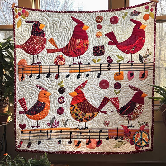 Cardinal Song Notes WN1610040CL Quilt