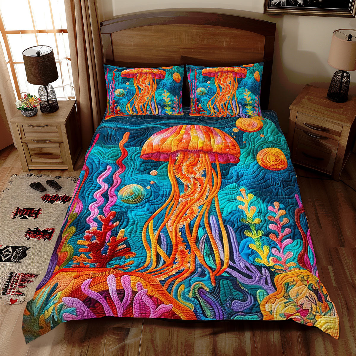 Colorful Jellyfish WJ1012042CL Duvet Cover Set