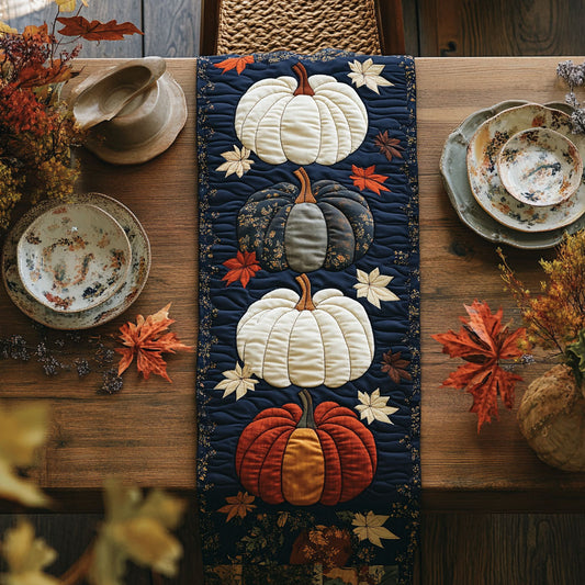 Pumpkin Cozy WN2307054CL Quilted Table Runner