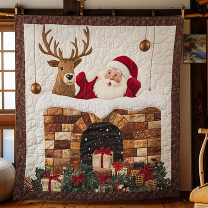 Santa Chimney Visit WN1811052CL Quilt
