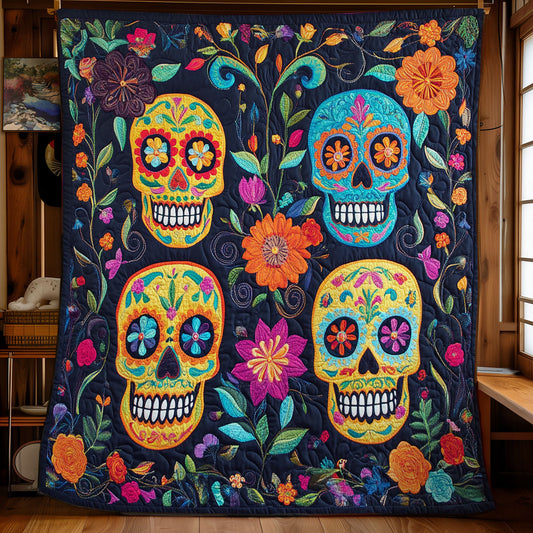 Sugar Skull Bloom WY0703034CL Quilt