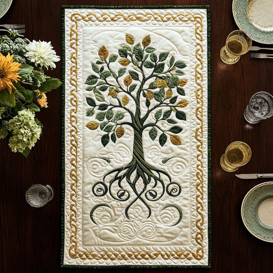 Green Beauty CP2605021CL Quilted Table Runner