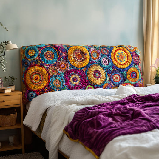 Boho Circle Harmony KL3012014CL Quilted Headboard Slipcover