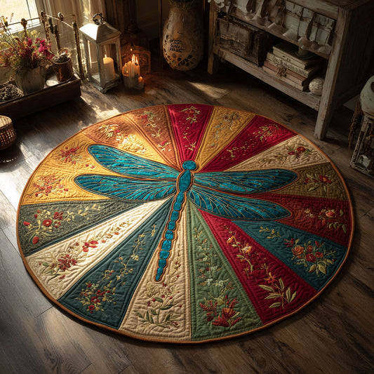 Dragonfly Glow CP0210046CL Quilted Round Mat