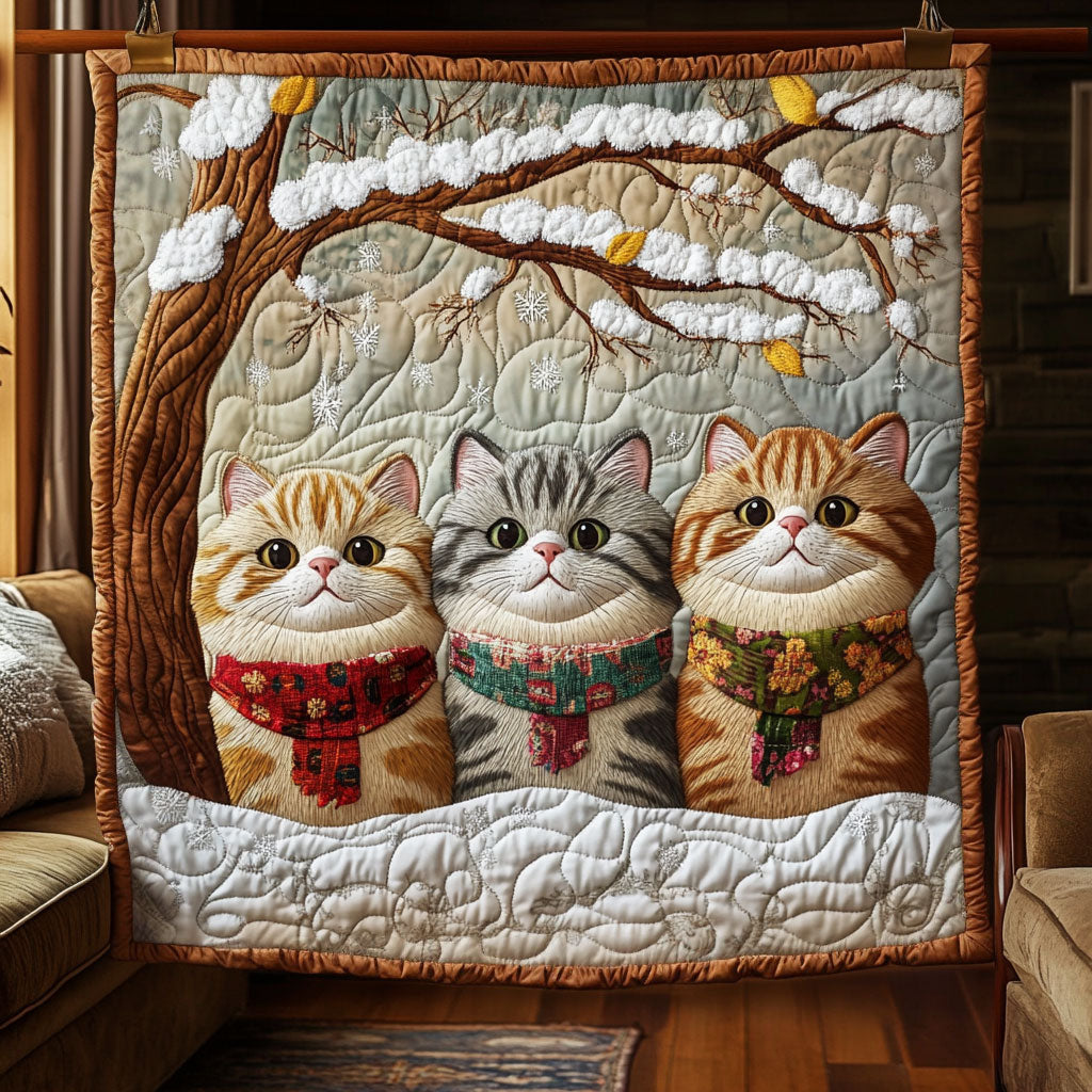 Snowy Cats KL2411011CL Quilt