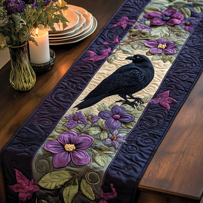 Floral Raven CW0707023CL Quilted Table Runner