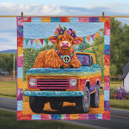 Highland Cow Hippie LT1911005CL Quilt