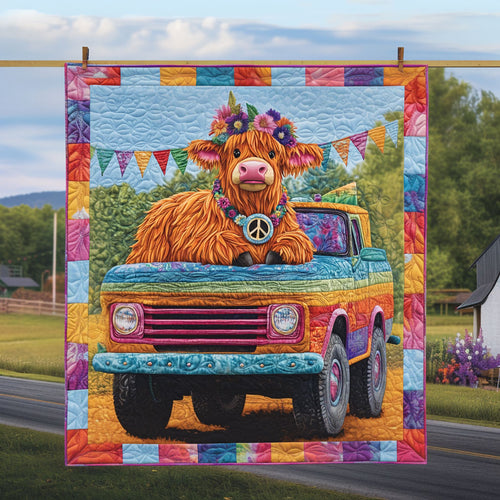 Highland Cow Hippie LT1911005CL Quilt
