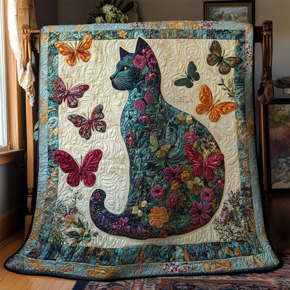Butterfly Garden Cat WN2403007CL Quilt