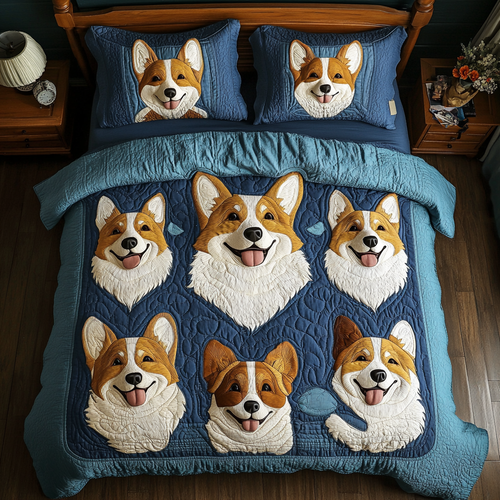 Smiling Corgi XR1003013CL Duvet Cover Set