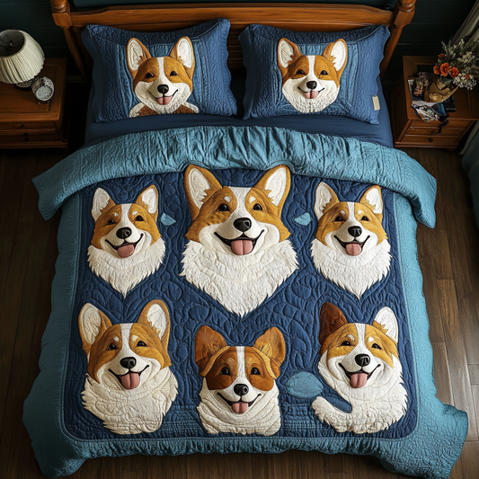 Smiling Corgi XR1003013CL Duvet Cover Set