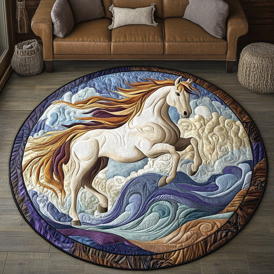Horse XR1403013CL Quilted Round Mat