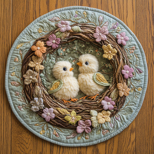 Warm Bird's Nest CQ3005002CL Quilted Round Mat