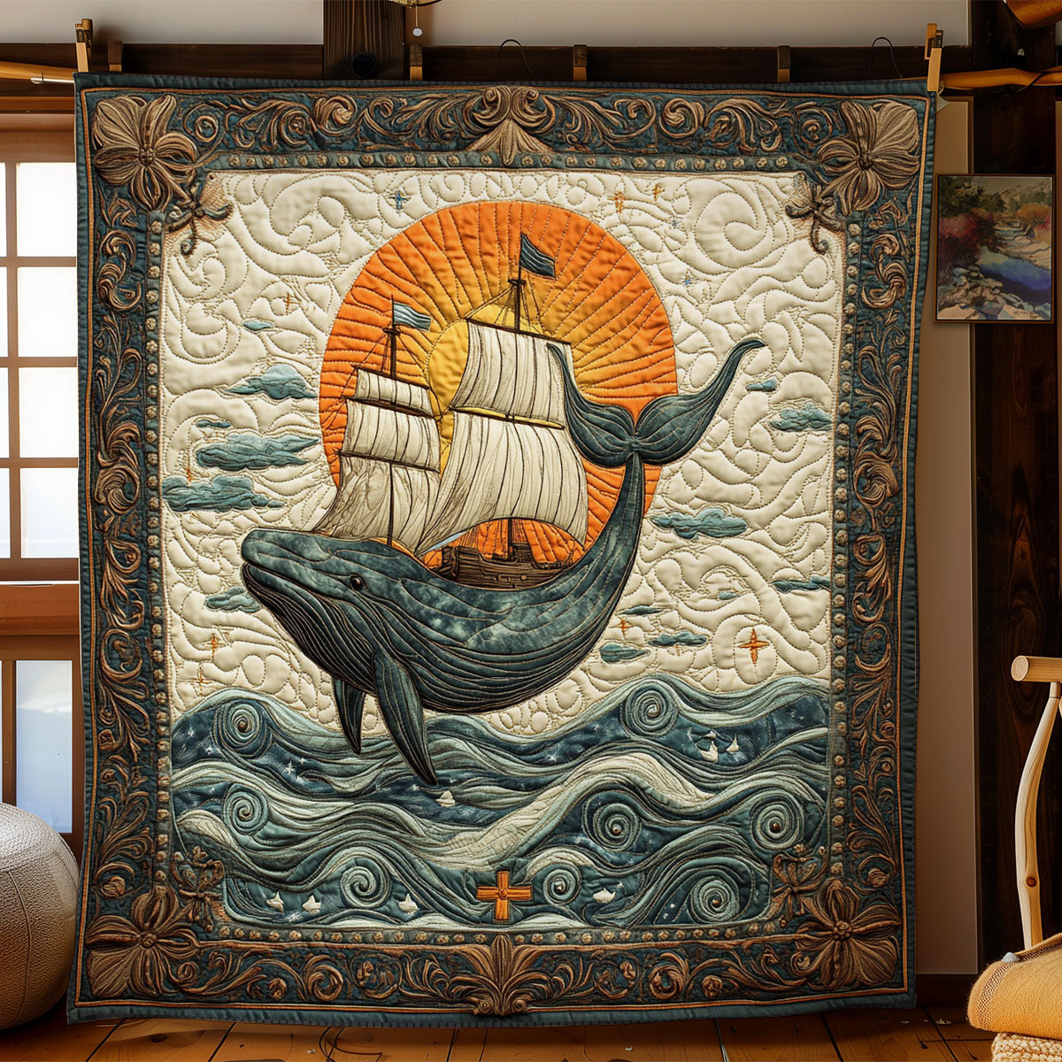 Myth Of The Whale Sea WN1607018CL Quilt