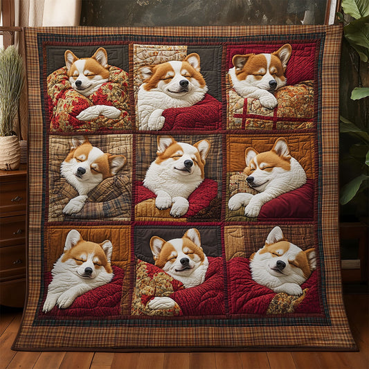Cozy Corgi Dreams WX0507011CL Quilt