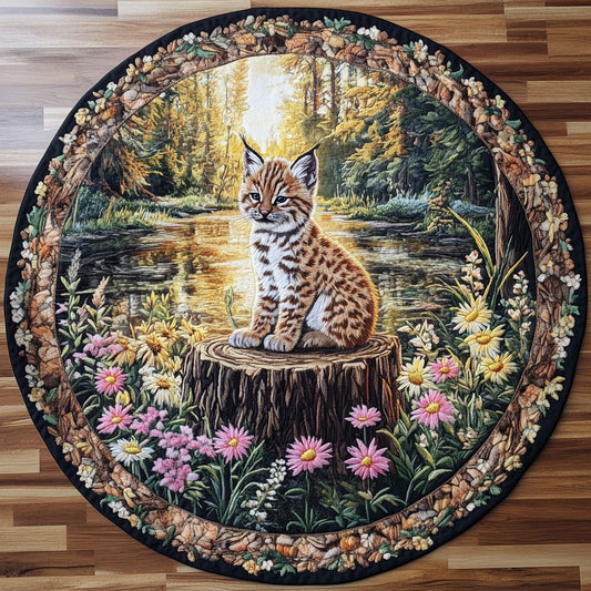 Lynx Cub Ponder WN2805009CL Quilted Round Mat