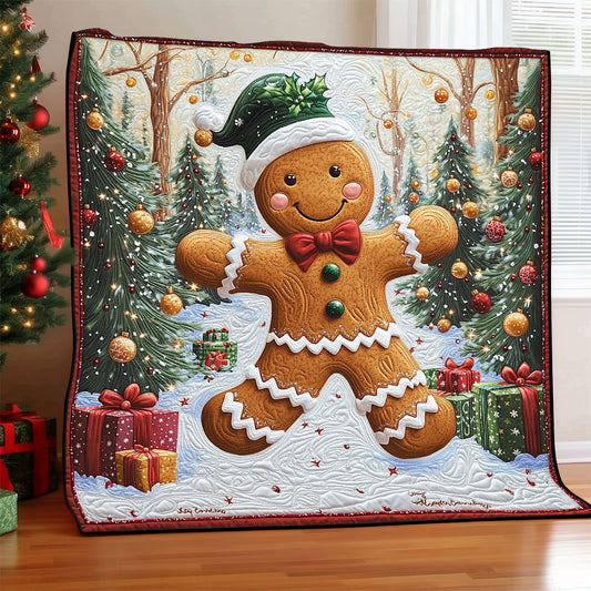 Gingerbread Snowy Day CW1811016CL Quilt