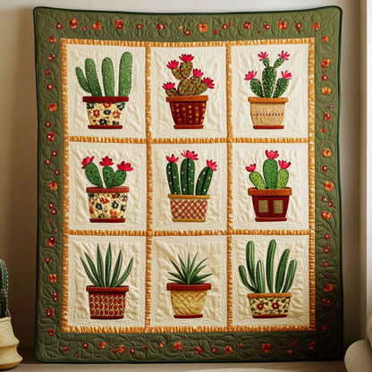 9 Potted Cacti DH1109010CL Quilt