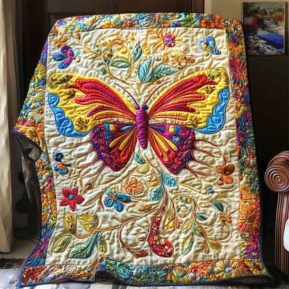 Butterfly In Colorful Garden WY2102004CL Quilt