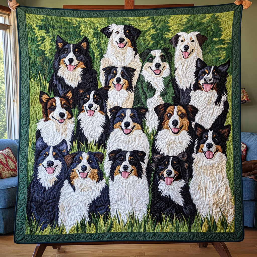 Border Collie Garden CW0512002CL Quilt