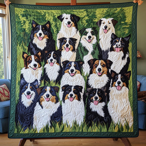 Border Collie Garden CW0512002CL Quilt